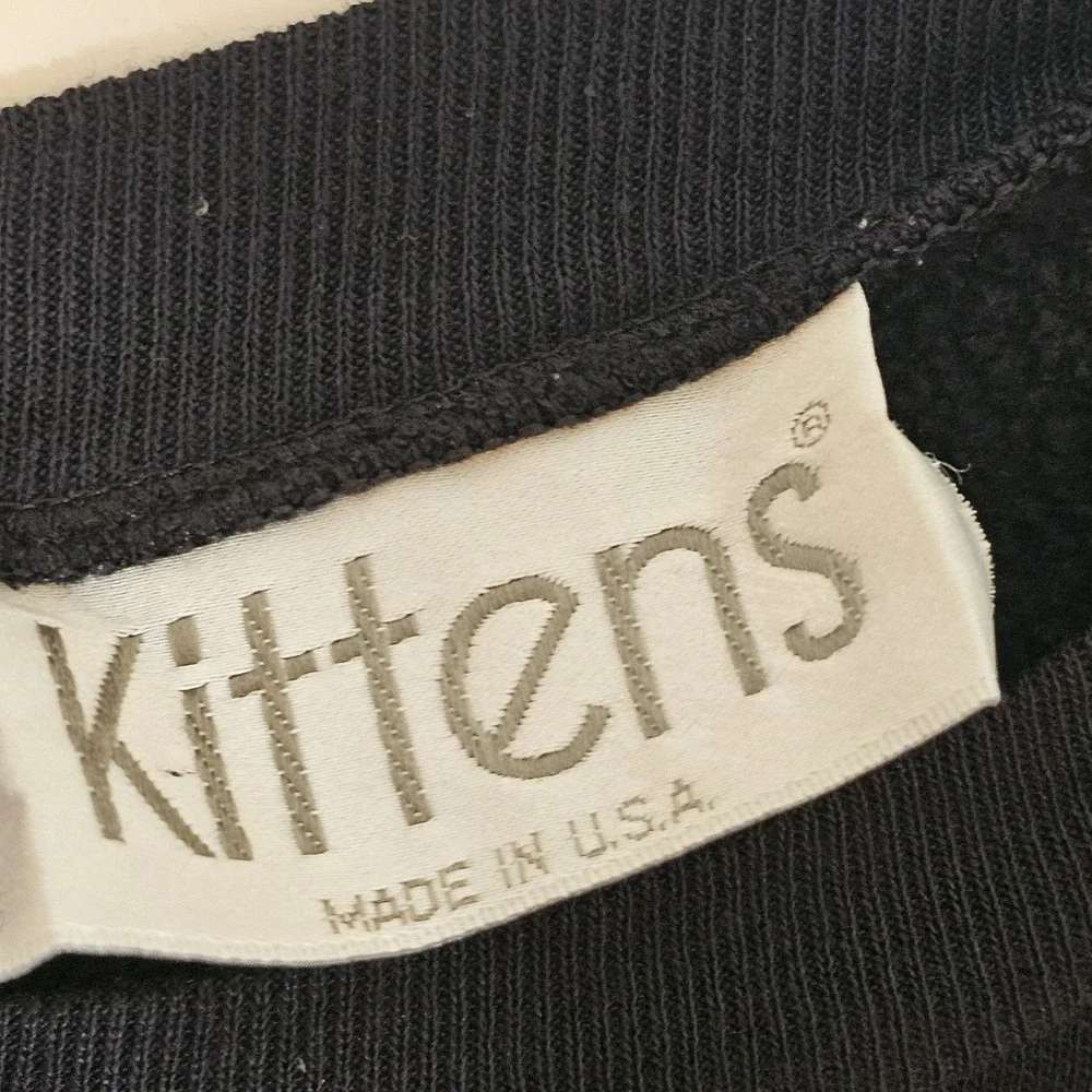 Vintage Kittens Shirt Womens Large Tiger Cub Graphic Long Sleeve 90s USA